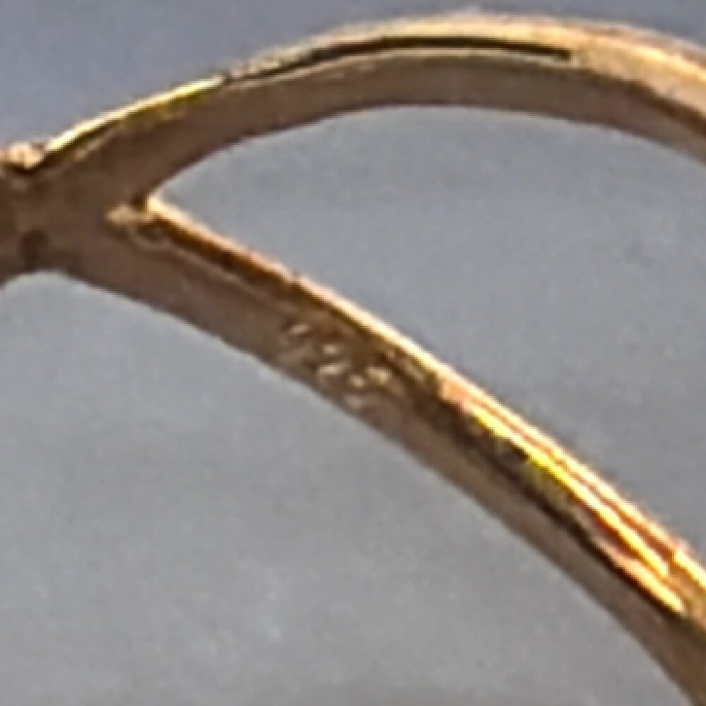 NEW 925 Silver Rose Gold Vermeil Pave CZ Criss Cross Ring Architectural Size 8 - Picture 9 of 16